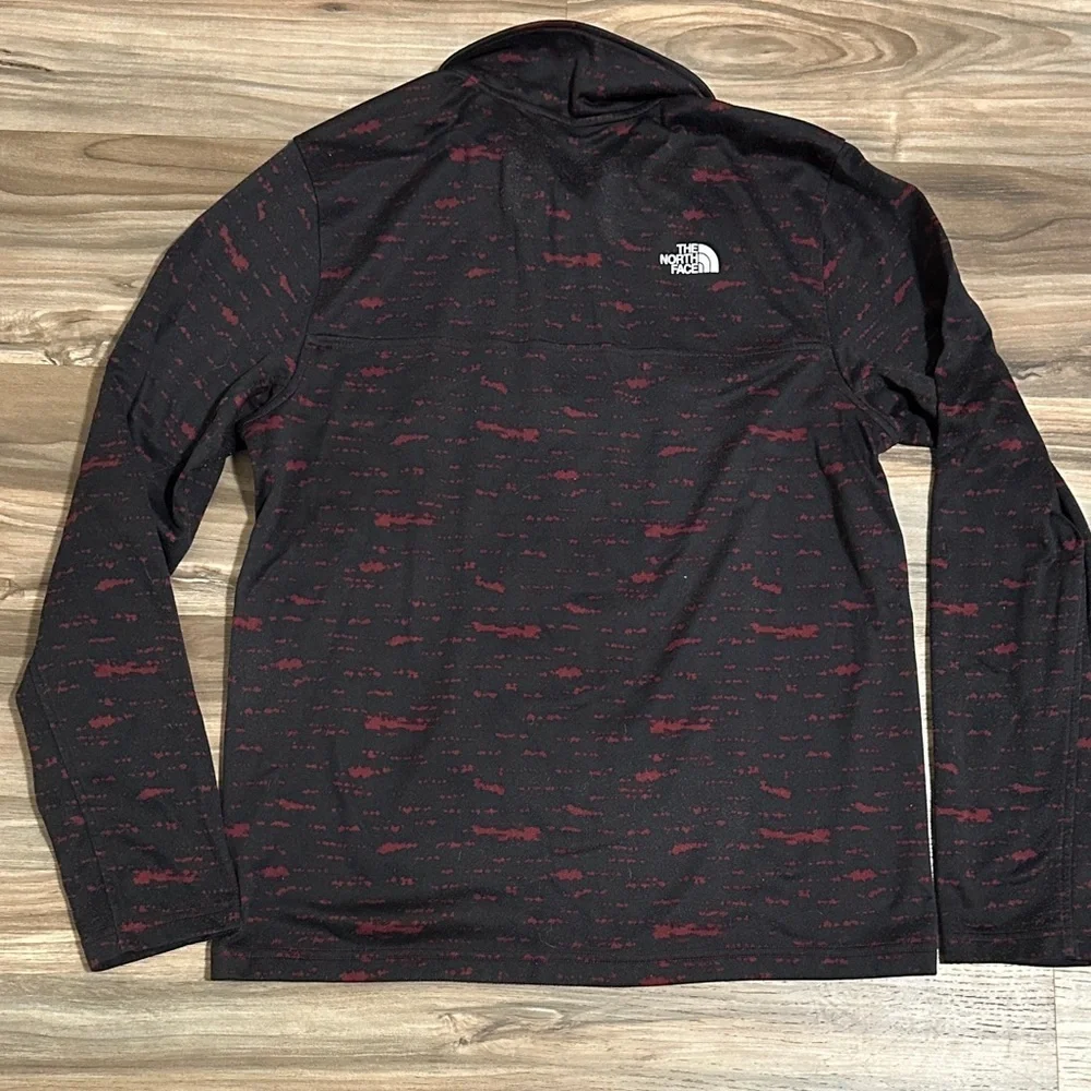 The North Face 1/4 Zip Pullover Mens M Red Black Feece Jacket Outdoors - Picture 6 of 7